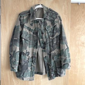 Free People Camouflage Jacket Size S